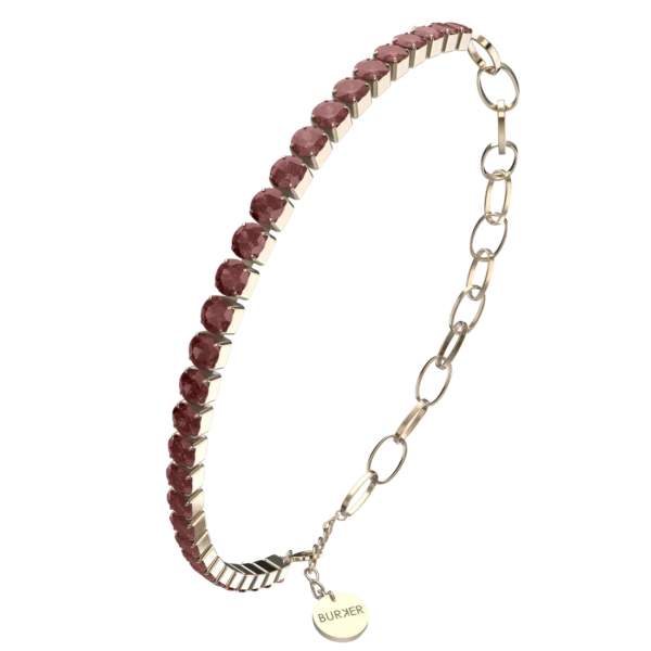 Jade Gold Burgundy Bracelet