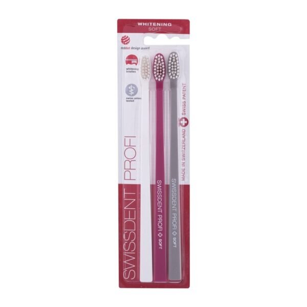 Swissdent Profi Whitening Trio Toothbrush White, Pink, Grey