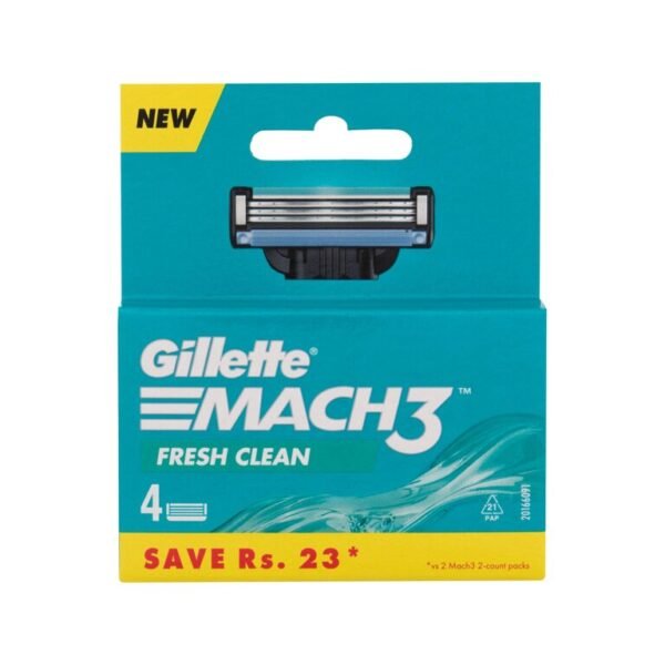 Gillette Mach3 Fresh Clean Replacement blade (M) 4 ks