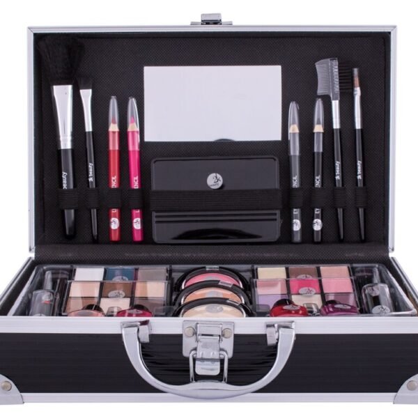 2K Fabulous Beauty Train Case Black Makeup Palette