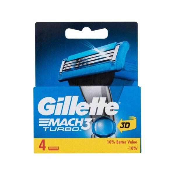 Gillette Mach3 Turbo 3D Replacement blade (M) 4 pc