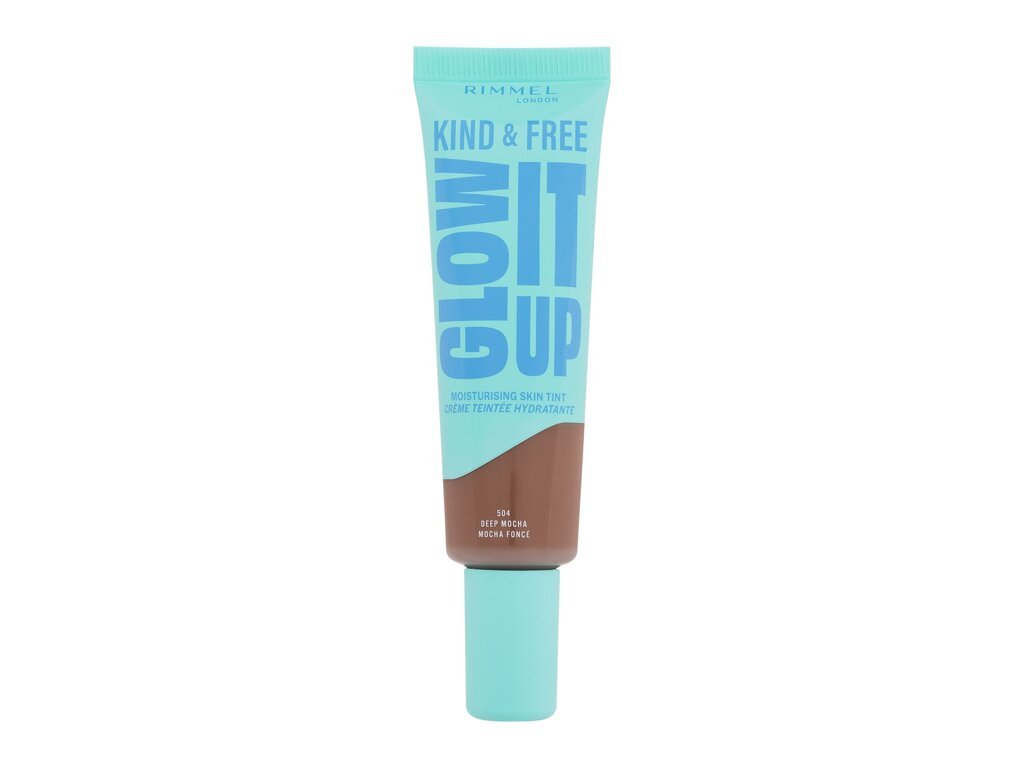 Rimmel London Kind & Free Glow It Up Moisturising Skin Tint Makeup 504 Deep Mocha 30 ml