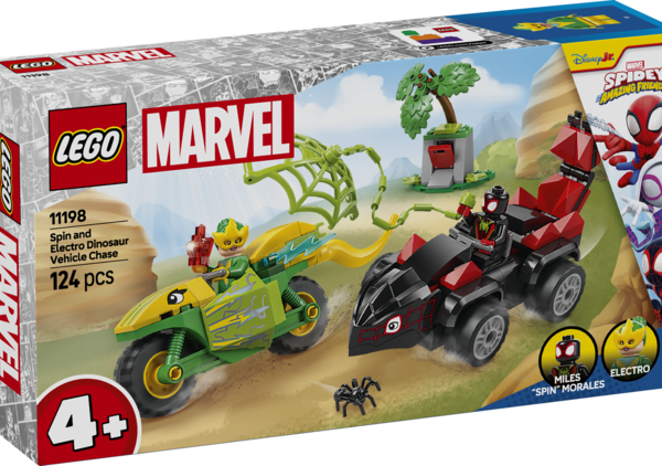 LEGO Spidey Spin and Electro Dinosaur Vehicle Chase 11198