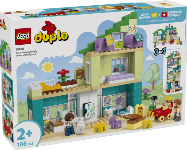 LEGO DUPLO Town 3 in 1 Modern Family House with Figures 10470