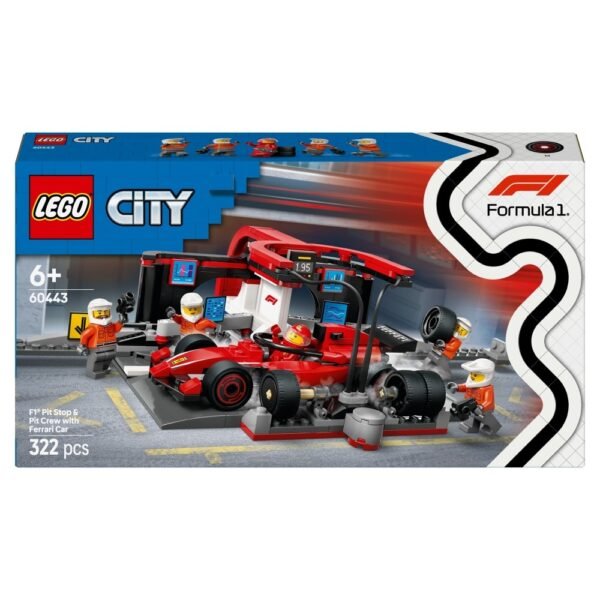 LEGO City F1 Pit Stop & Pit Crew with Ferrari Car 60443