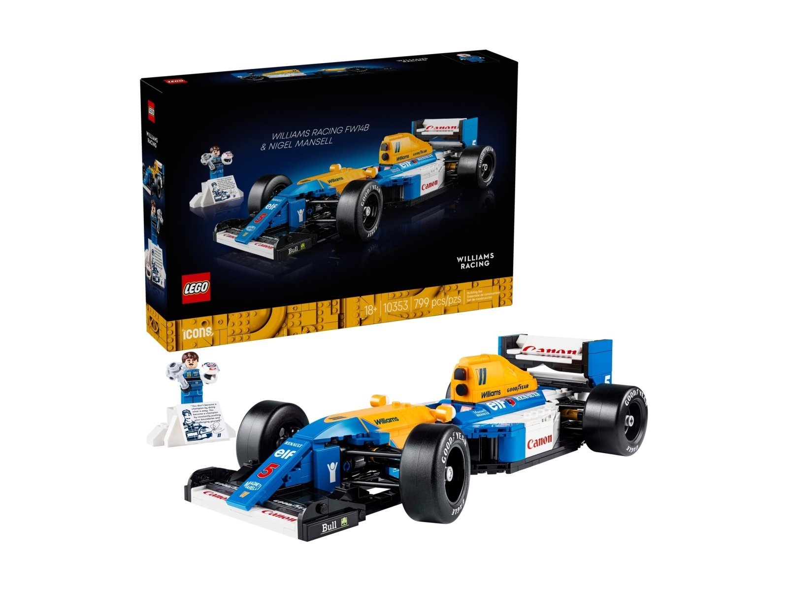 LEGO Icons Williams Racing FW14B & Nigel Mansell 10353