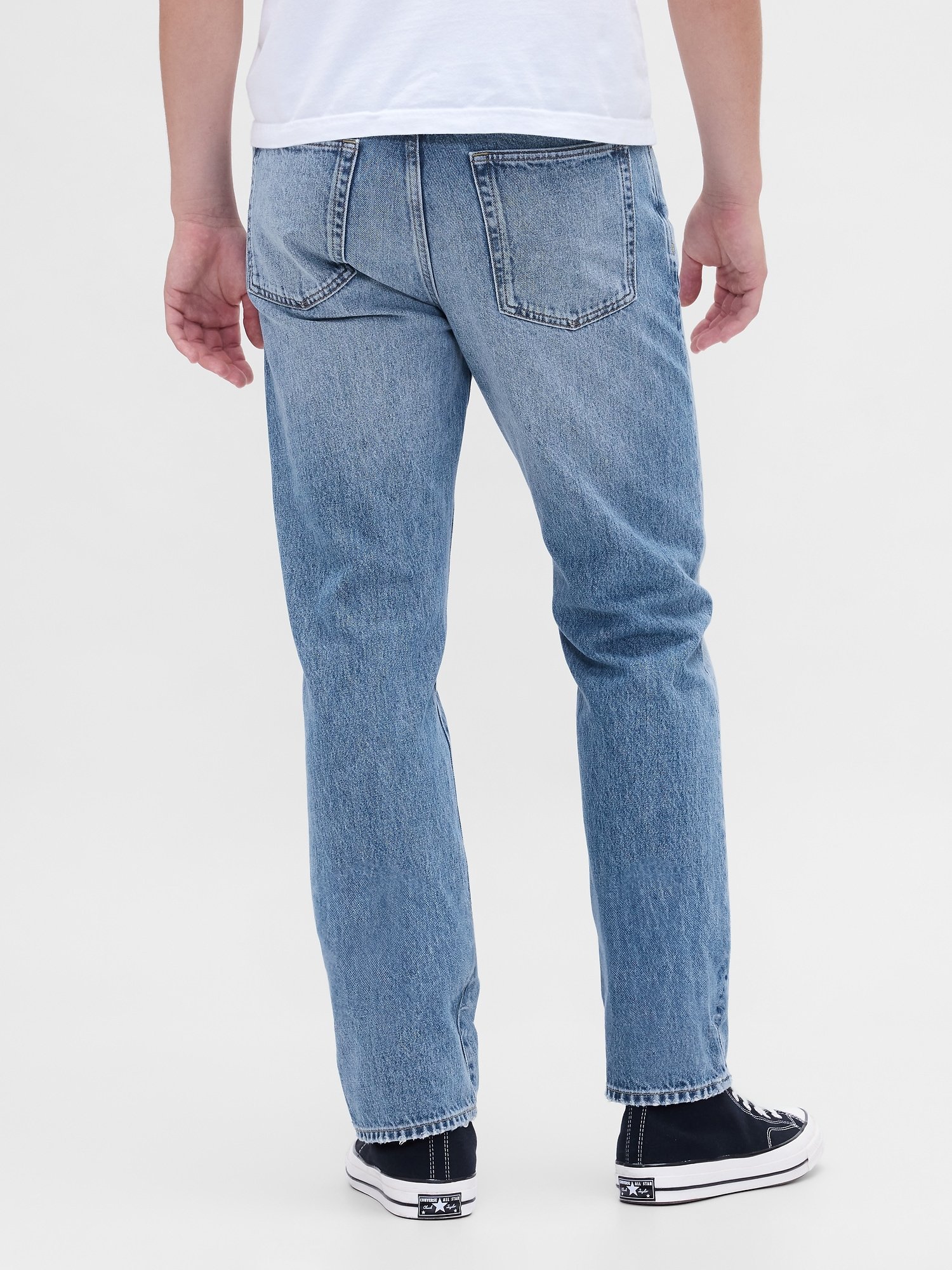 GAP Relaxed Straight Men's Jeans – Blue - Image 4