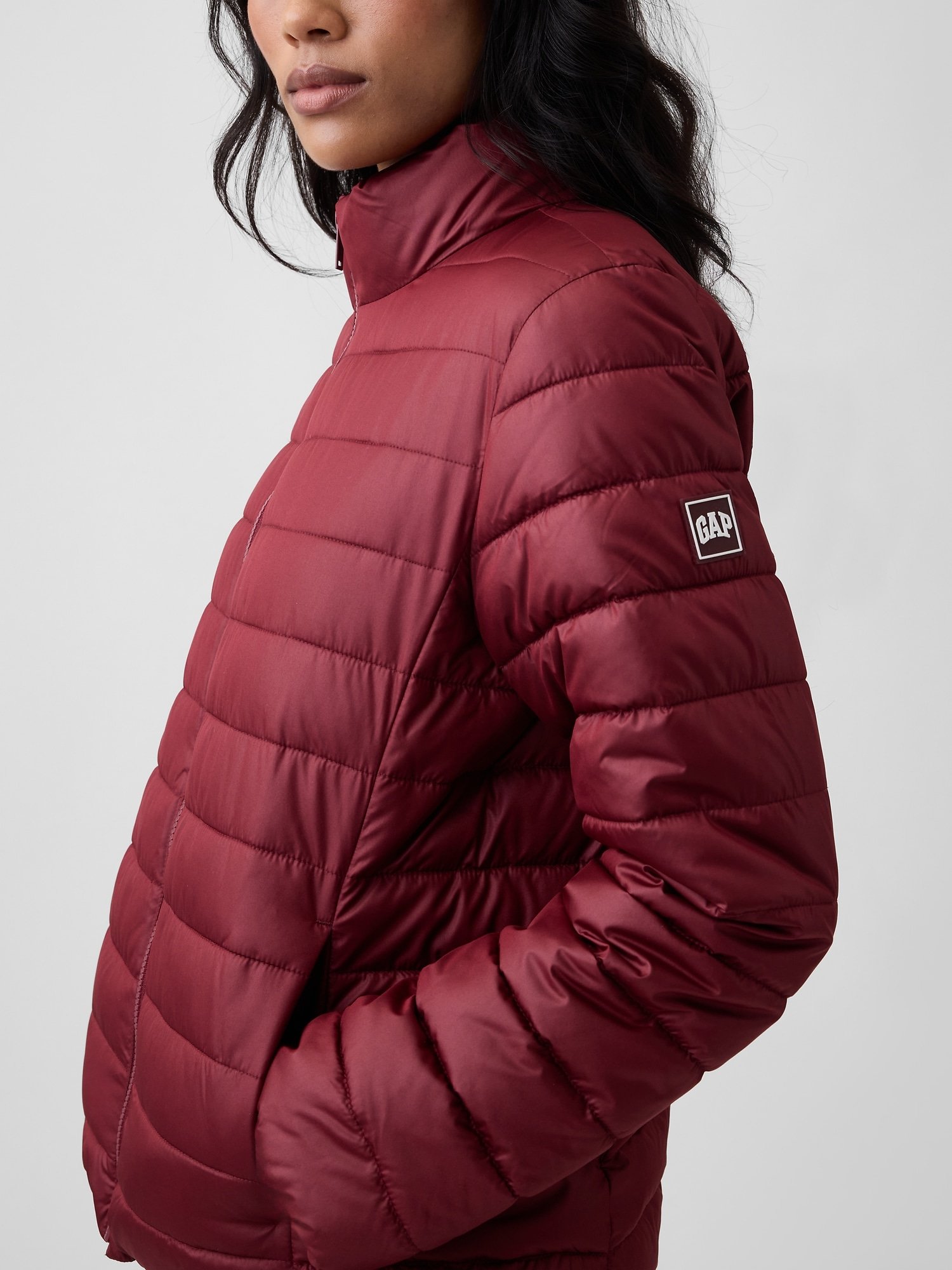 GAP Logo Quilted Women's Jacket – Red - Image 4