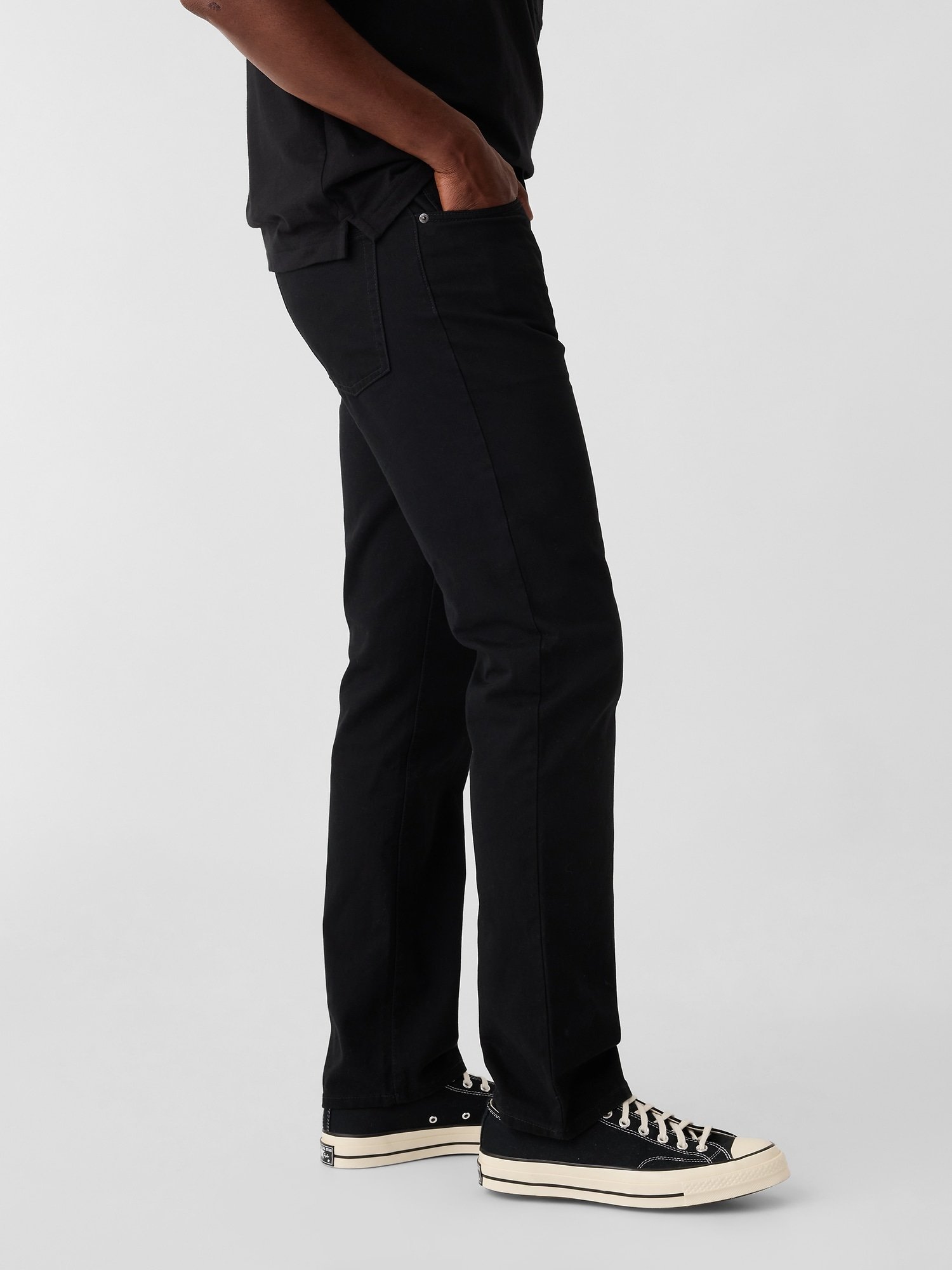 GAP Straight Twill Men's Jeans – Black - Image 3