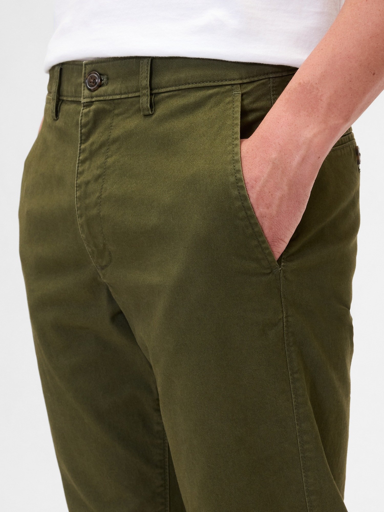 GAP Khaki Straight GapFlex Men's Trousers – Black - Image 5
