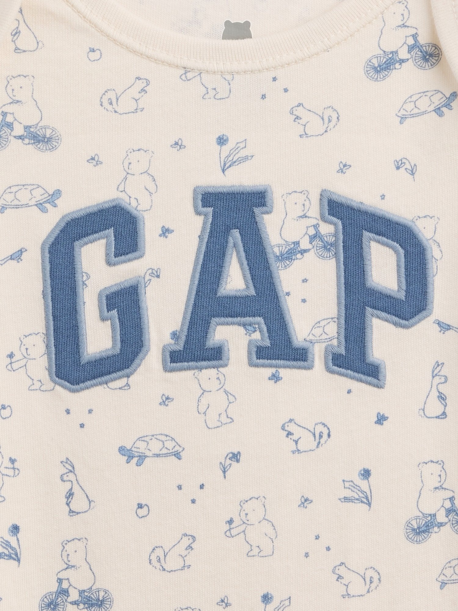 GAP Logo Brannan Bear Baby Boys' Bodysuit – Beige - Image 3