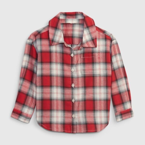 GAP Flannel Baby Girls' Shirt – Red