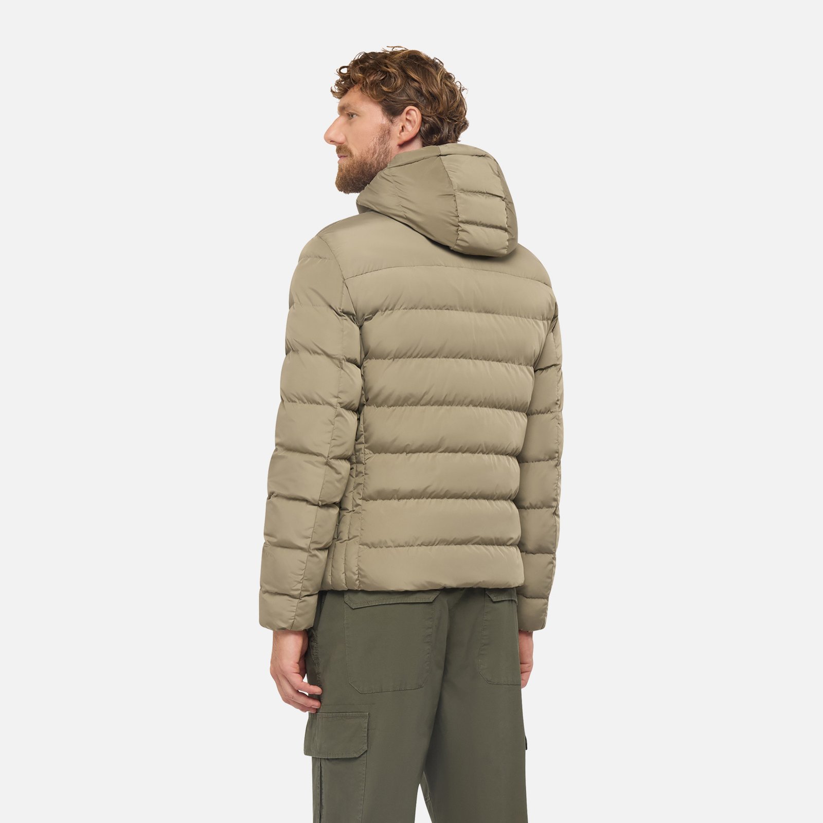 Geox Snake Men's Down Jacket – Beige - Image 4