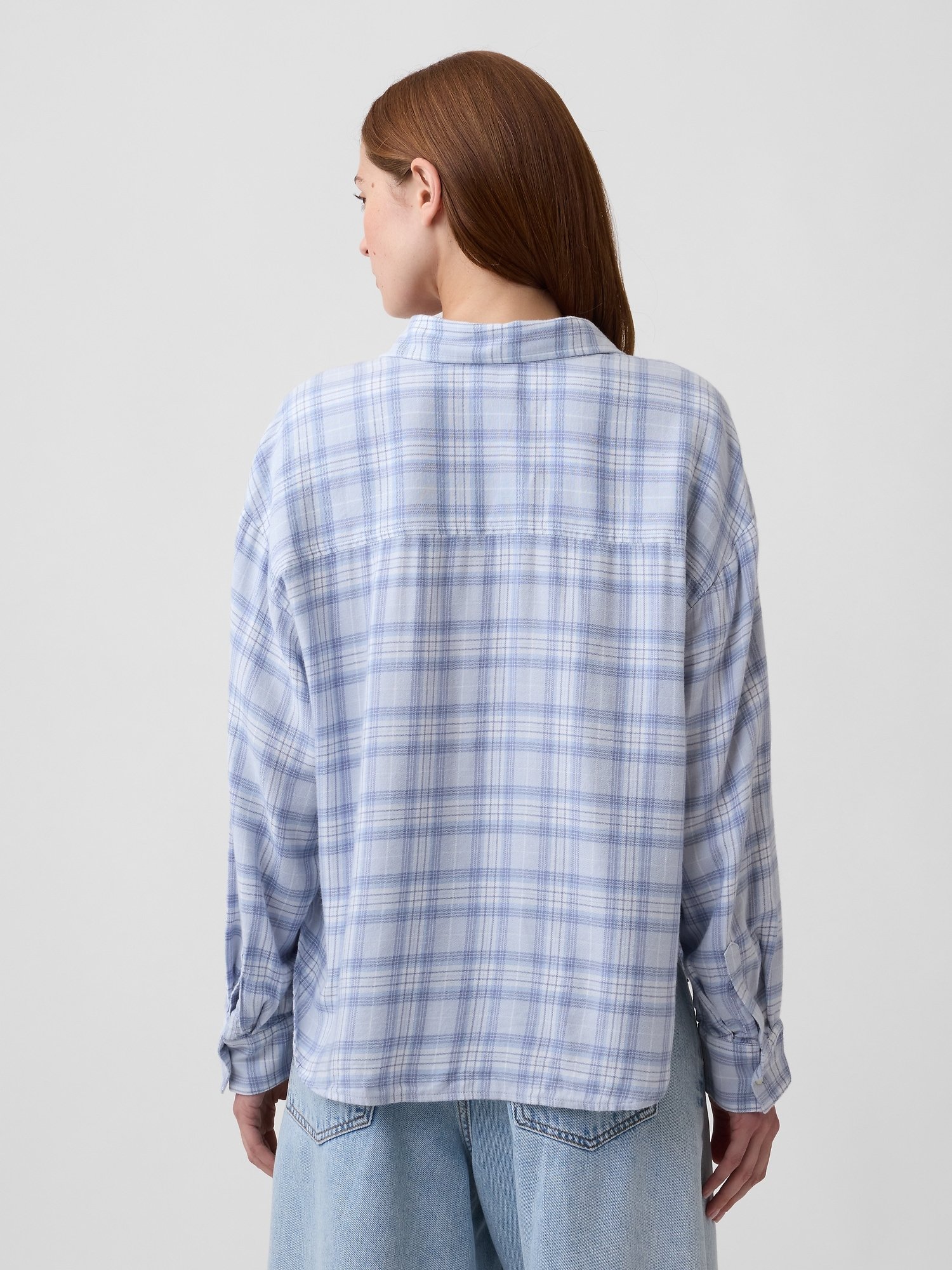 GAP Flannel Women's Shirt – Blue - Image 2