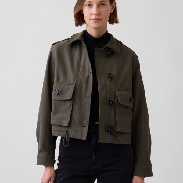 GAP Crop Utility Women's Jacket – Green