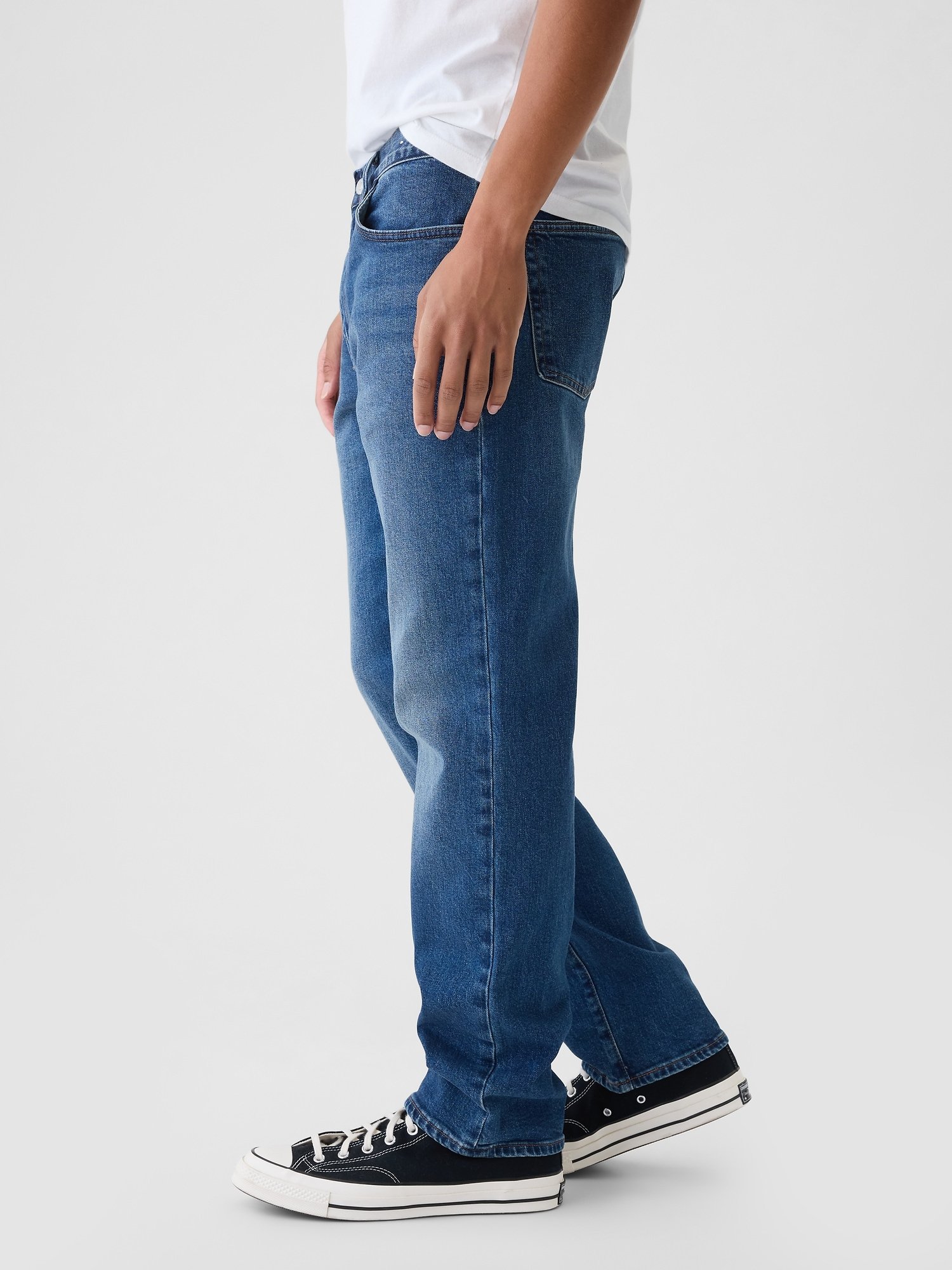 GAP Straight GapFlex Men's Jeans – Navy - Image 3