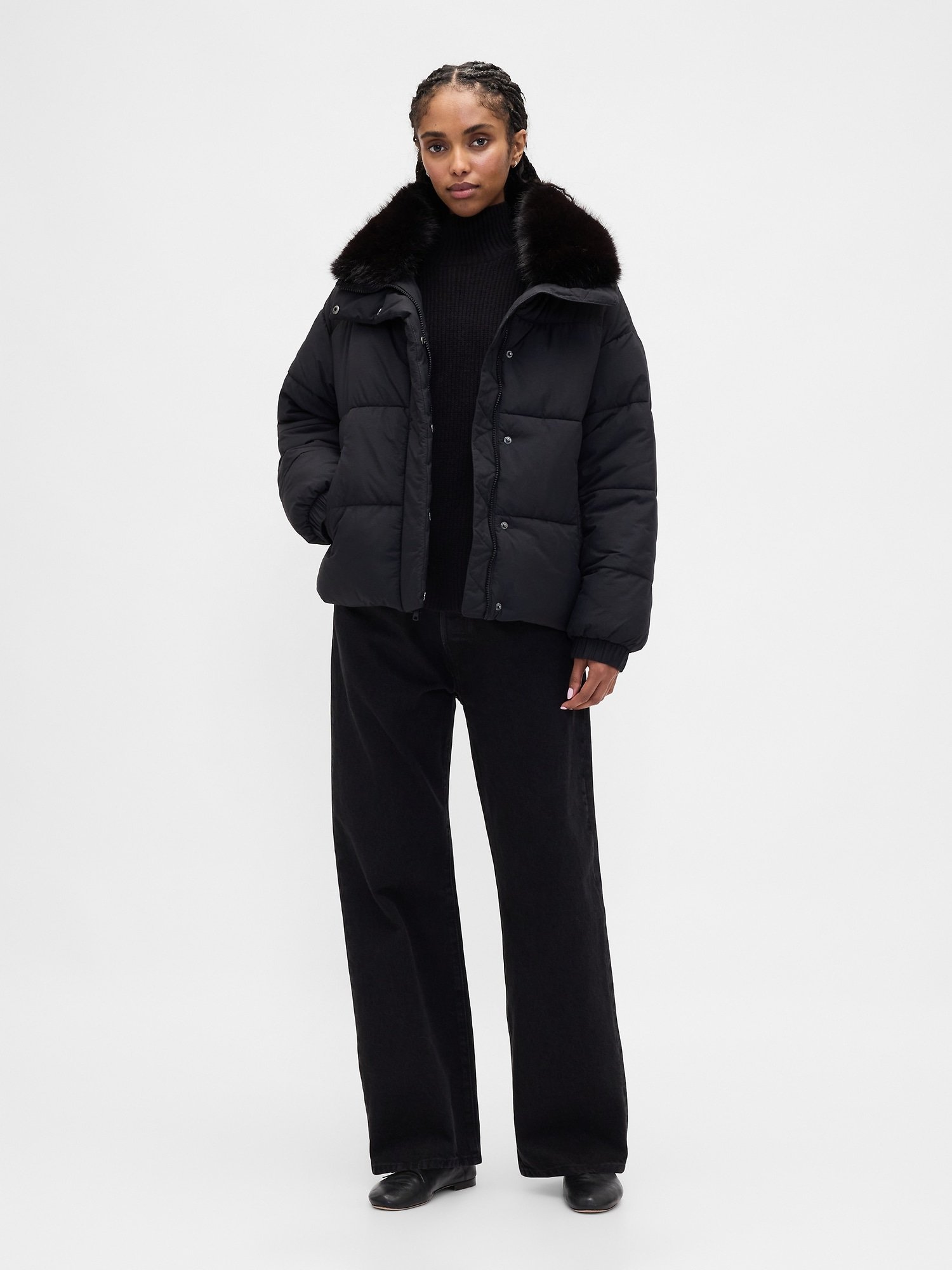 GAP Quilted Women's Jacket – Black - Image 2