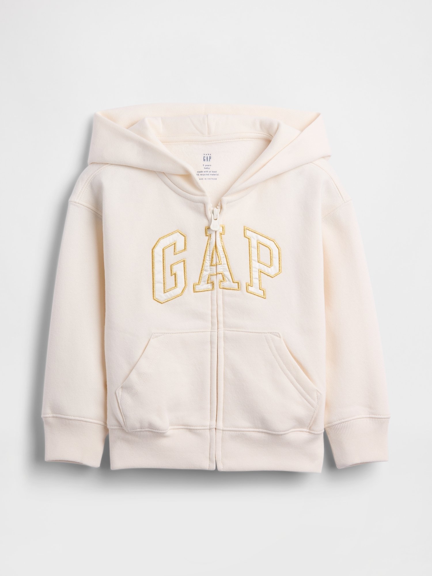 GAP Logo VintageSoft Baby Girls' Sweatshirt – Beige
