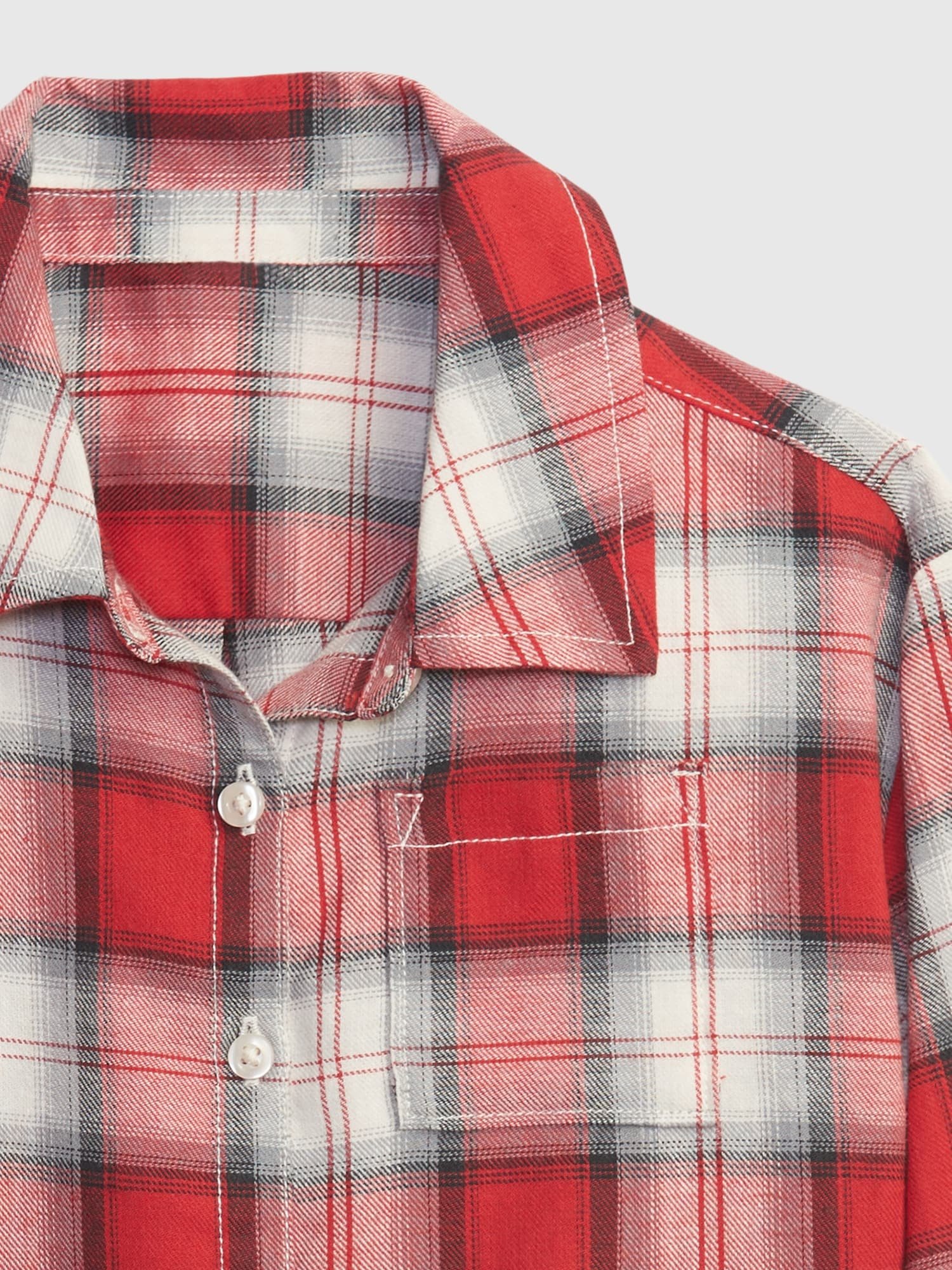 GAP Flannel Baby Girls' Shirt – Red - Image 3