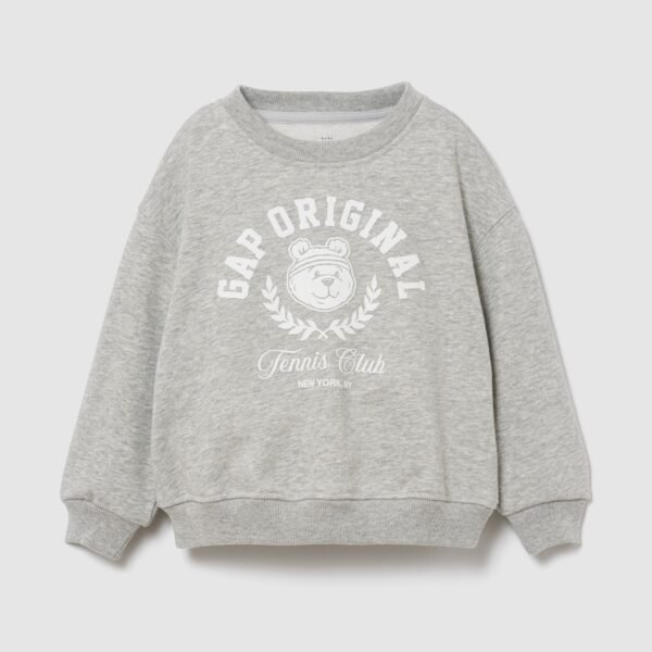 GAP Logo Brannan Bear VintageSoft Baby Girls' Sweatshirt – Grey
