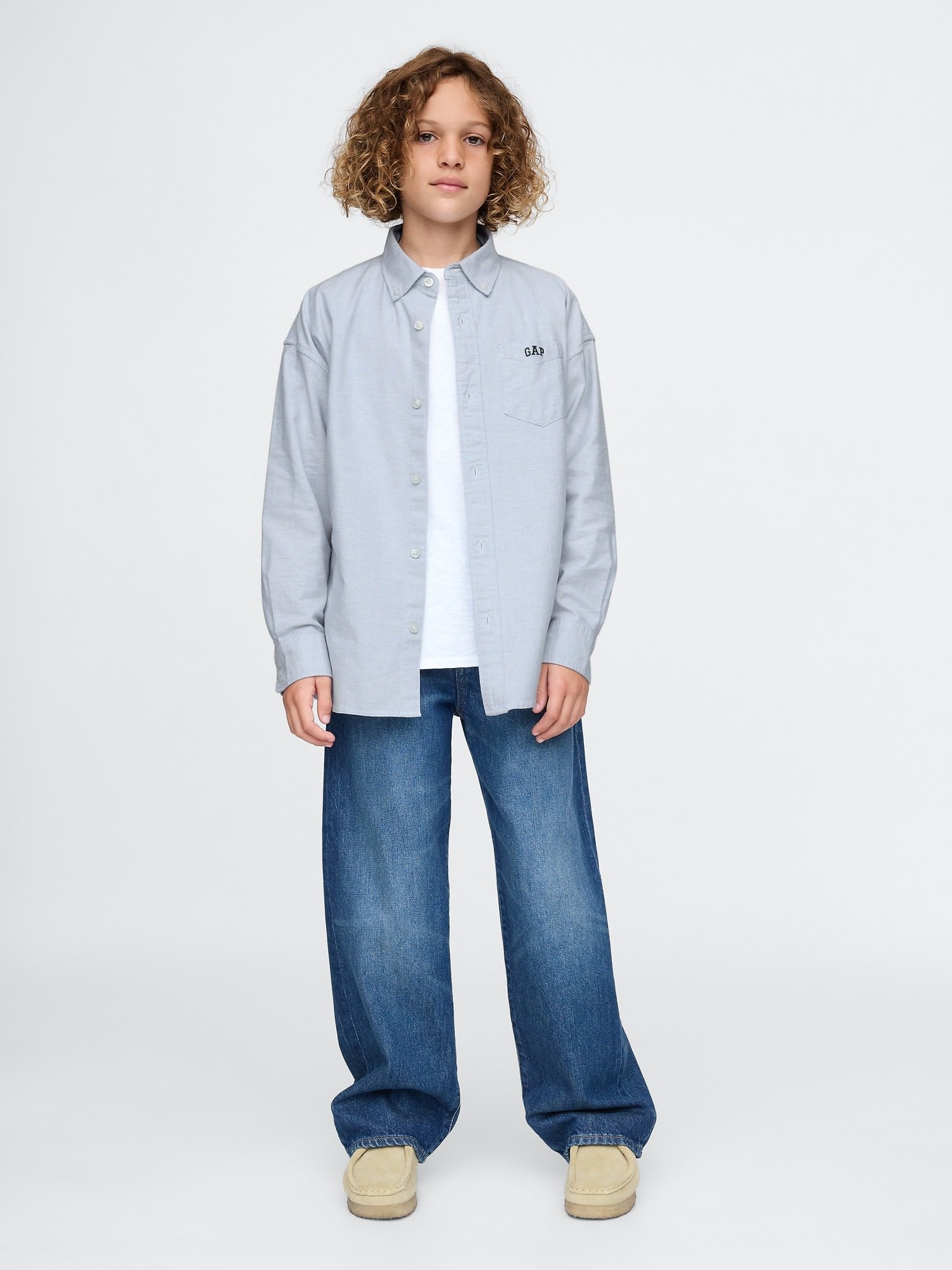 GAP Oxford Boys' Shirt – Blue - Image 3