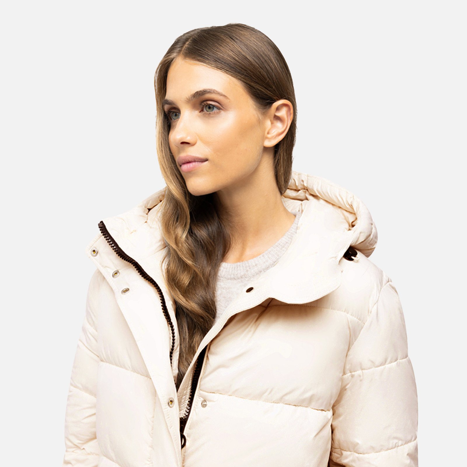 Geox Spherica Women's Down Jacket – Cream - Image 3