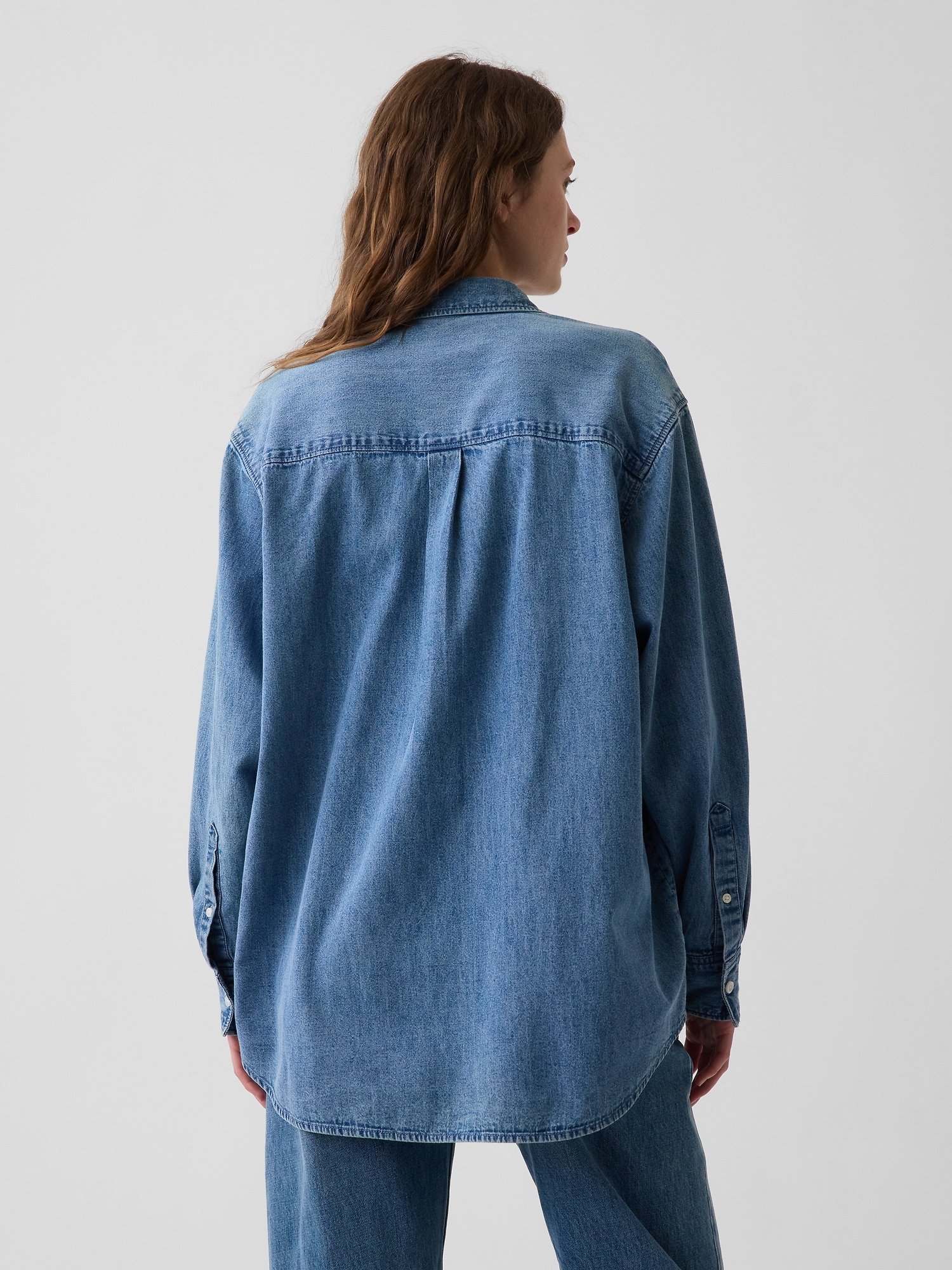 GAP Denim Big Shirt Women's Shirt – Navy - Image 3
