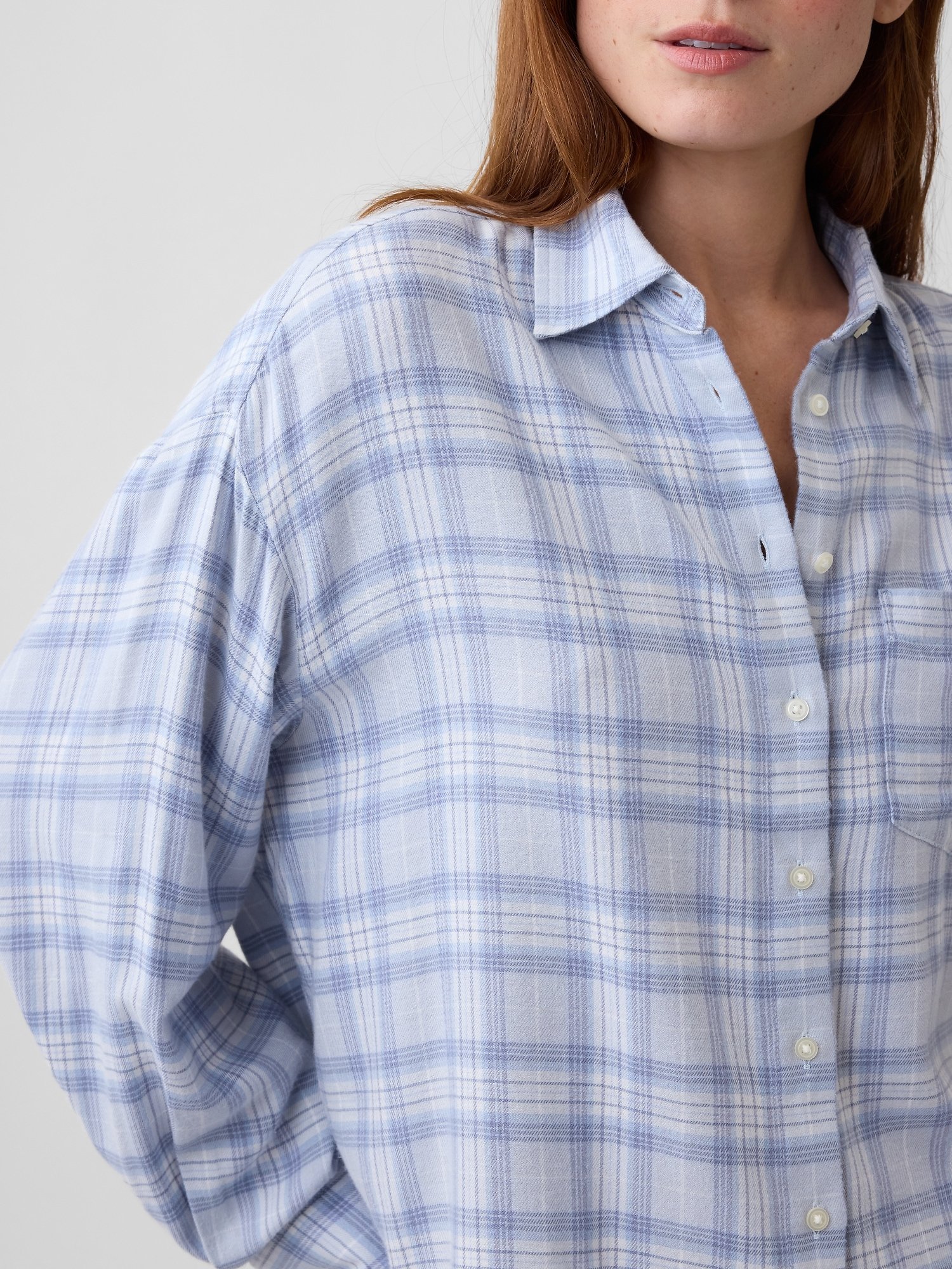 GAP Flannel Women's Shirt – Blue - Image 4