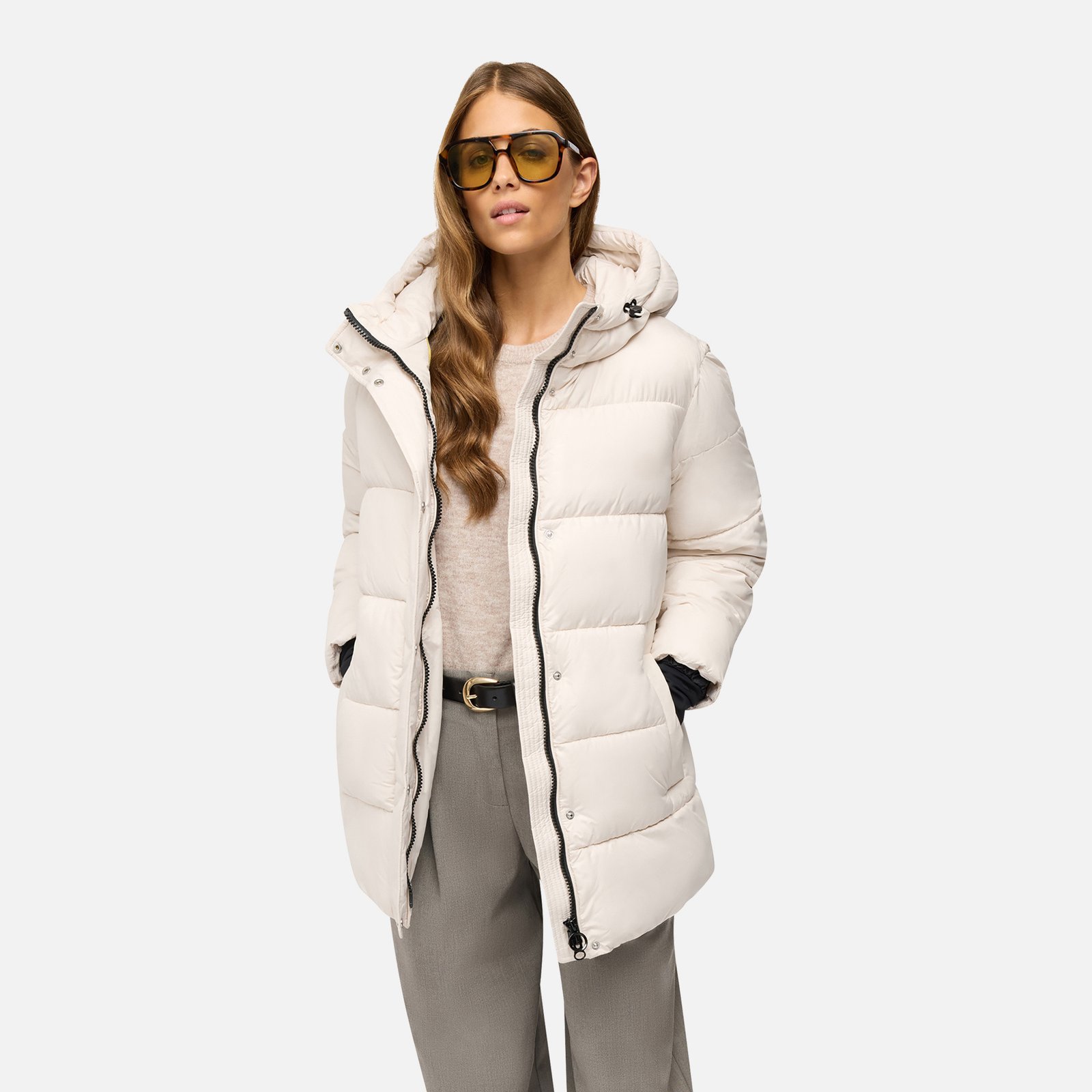 Geox Spherica Women's Down Jacket – Cream - Image 2