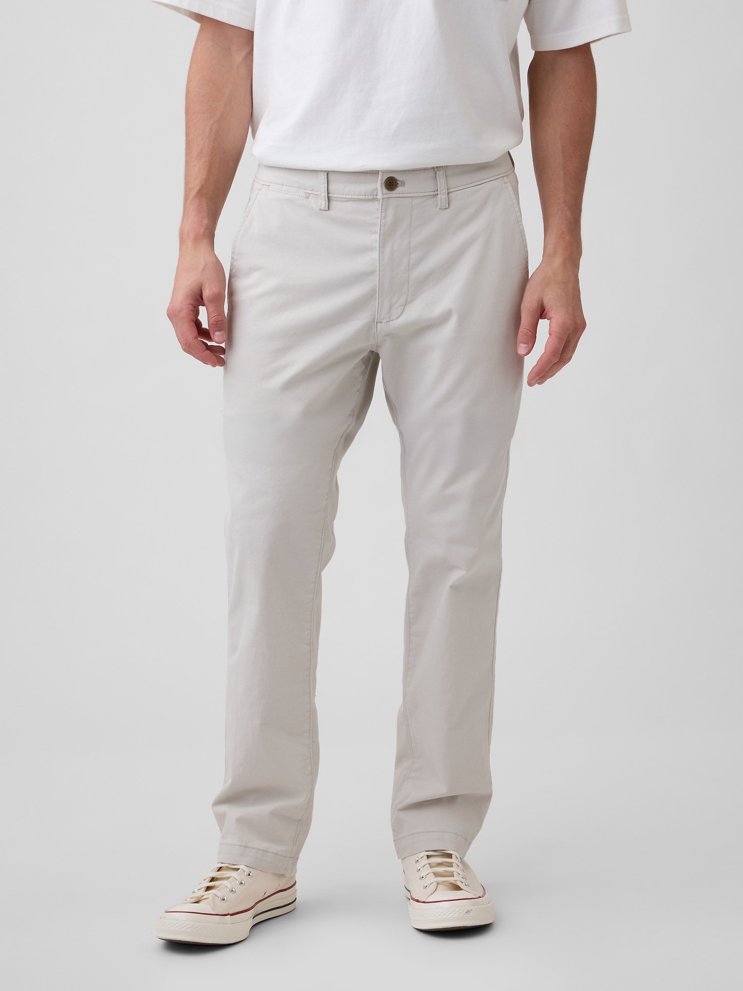 GAP Khaki Straight GapFlex Men's Trousers – Grey - Image 3