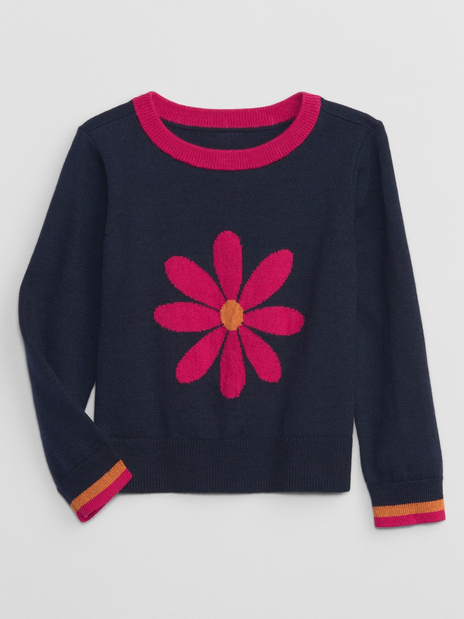 GAP Floral Girls' Sweater – Navy