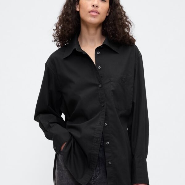 GAP Logo Oversize Big Shirt Women's Shirt – Black