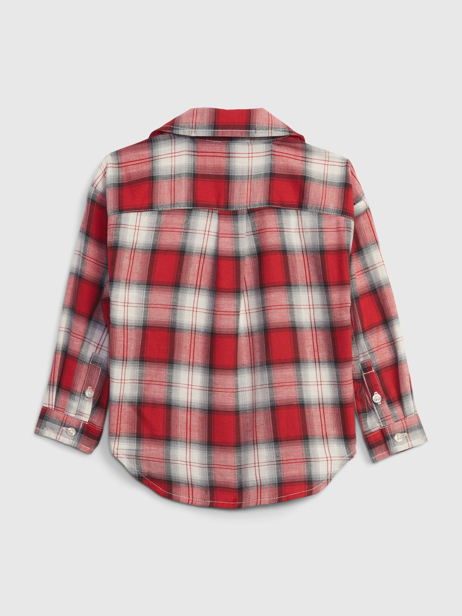 GAP Flannel Baby Girls' Shirt – Red - Image 2