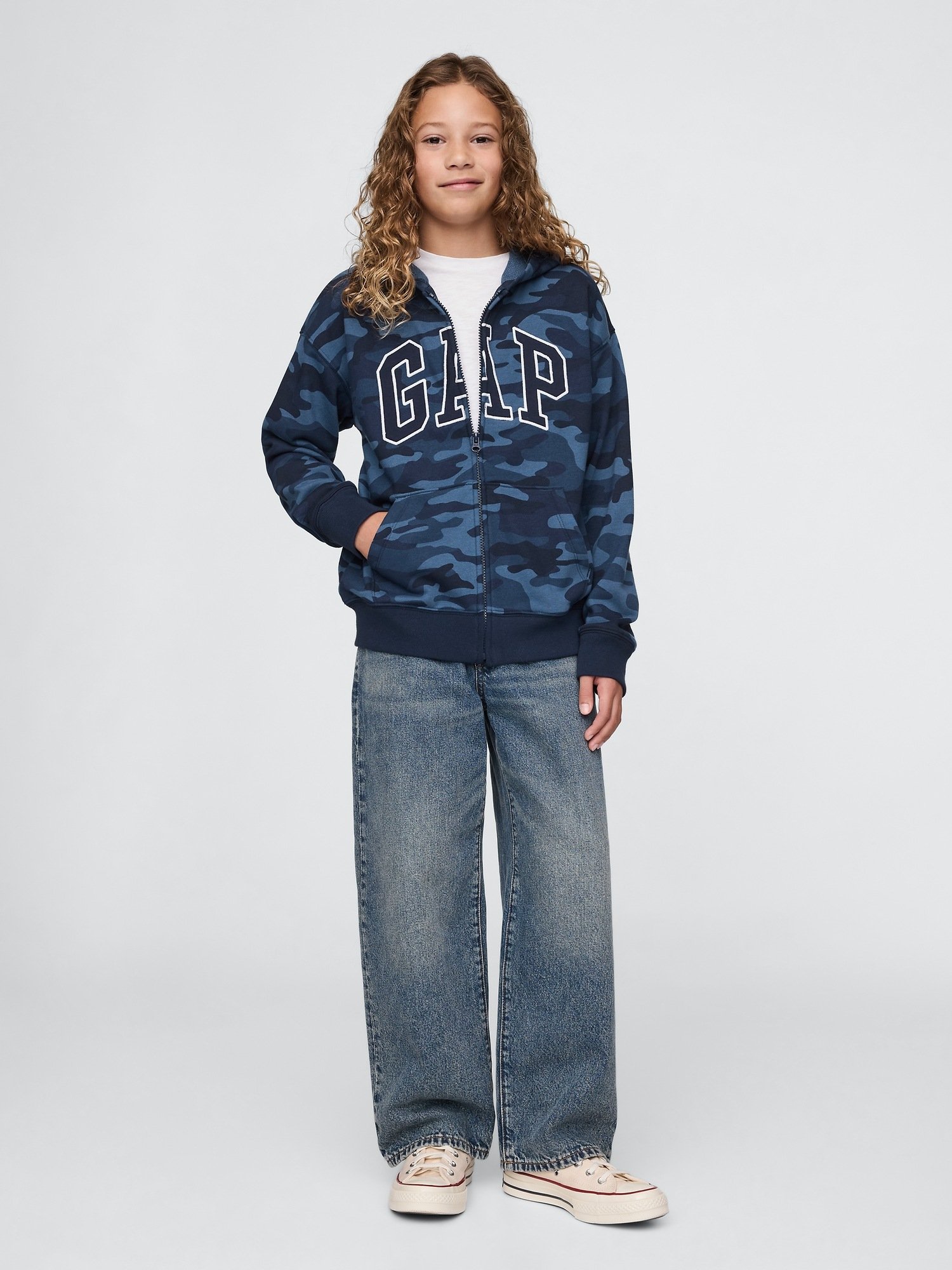 GAP Logo Boys' Sweatshirt – Navy - Image 4