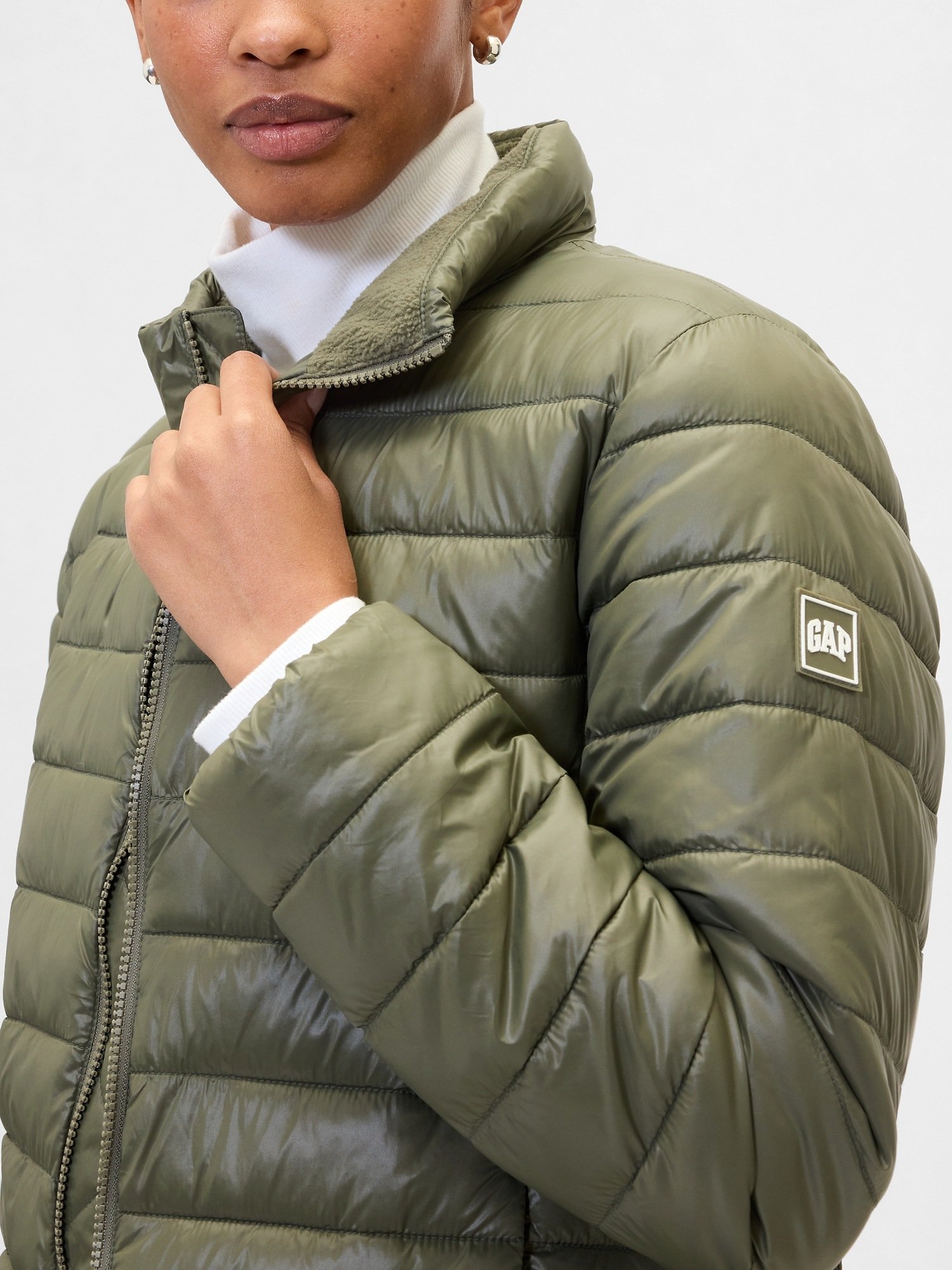 GAP Quilted ColdControl Women's Jacket – Green - Image 4