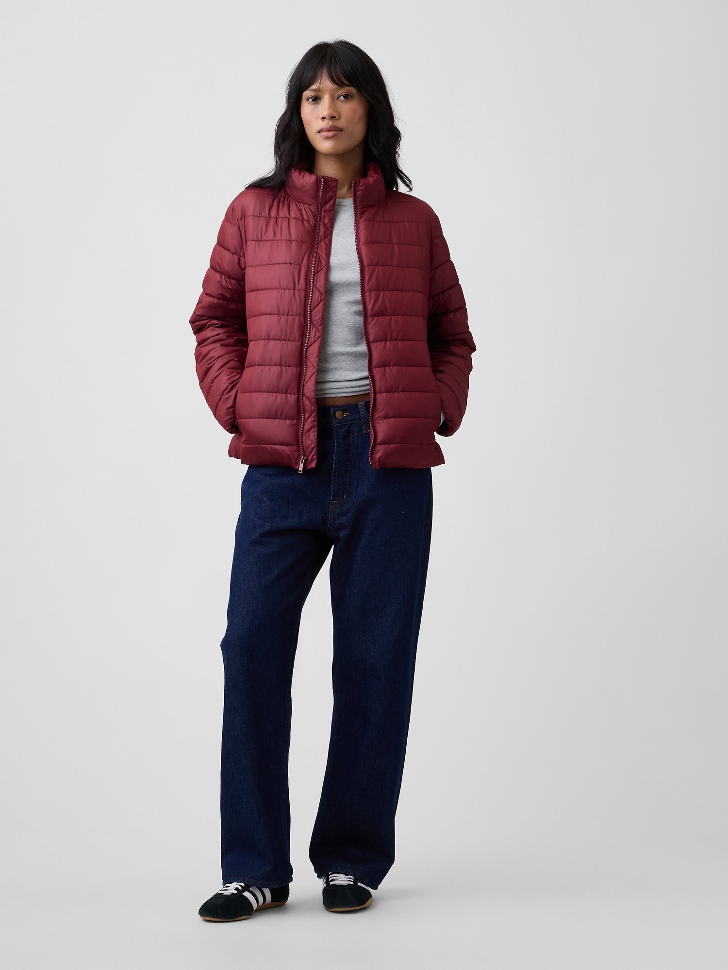 GAP Logo Quilted Women's Jacket – Red - Image 3