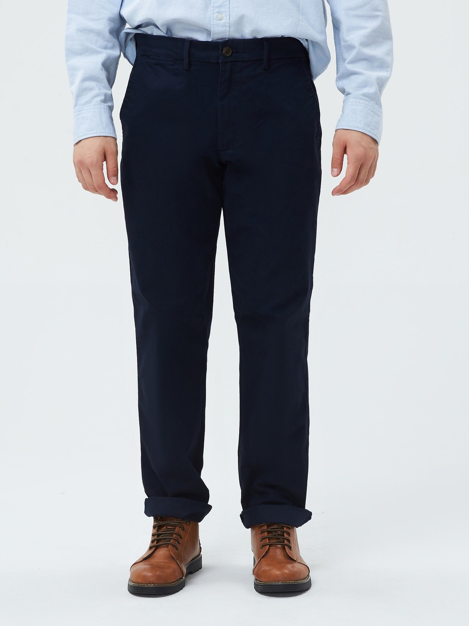 GAP Khaki Straight GapFlex Men's Trousers – Navy