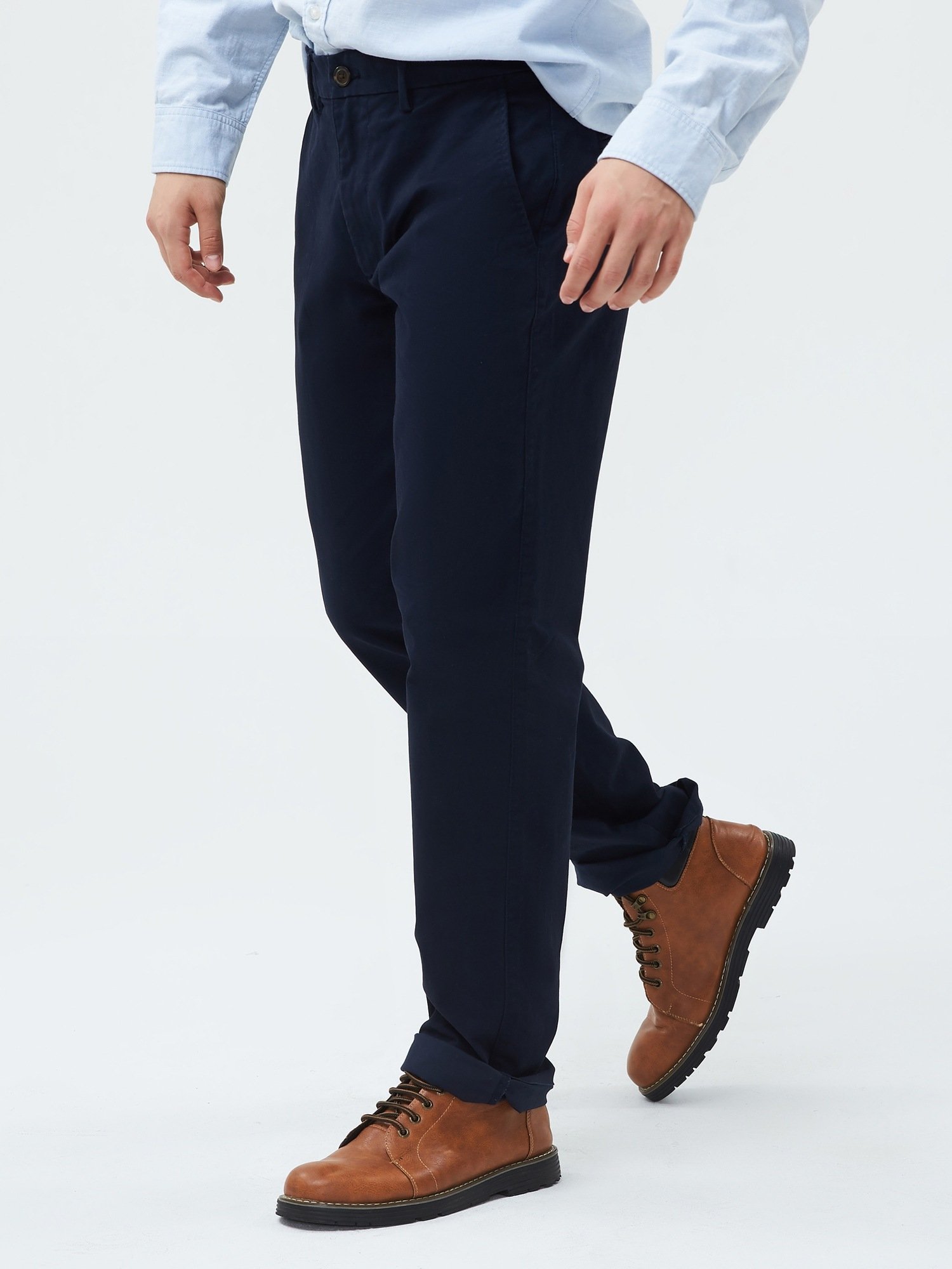GAP Khaki Straight GapFlex Men's Trousers – Navy - Image 4