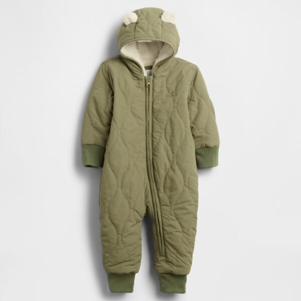 GAP Quilted Brannan Bear Baby Girls' Romper – Green