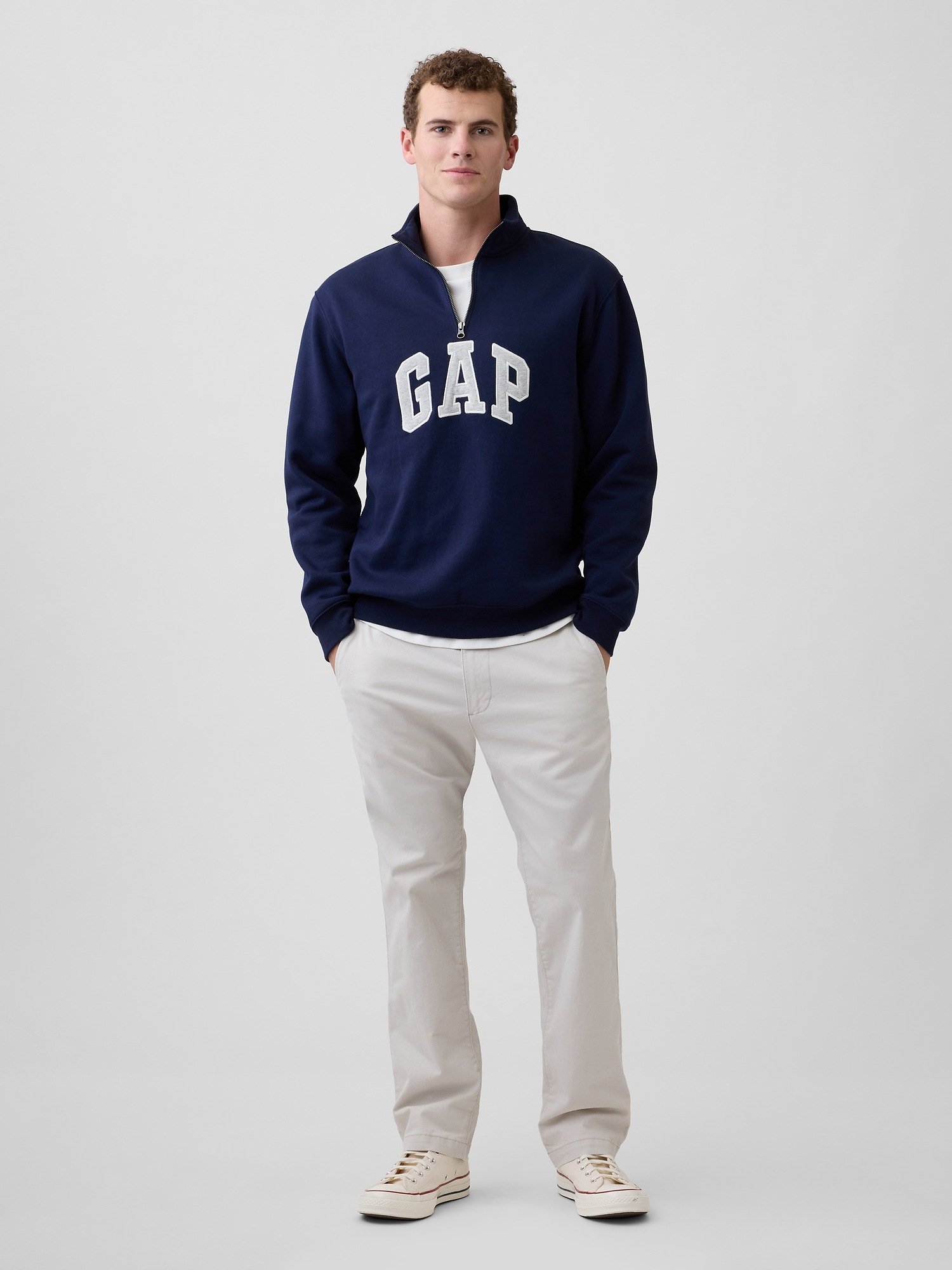 GAP Khaki Straight GapFlex Men's Trousers – Grey