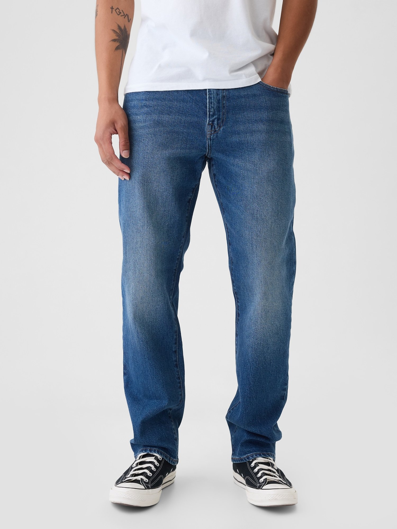 GAP Straight GapFlex Men's Jeans – Navy - Image 2