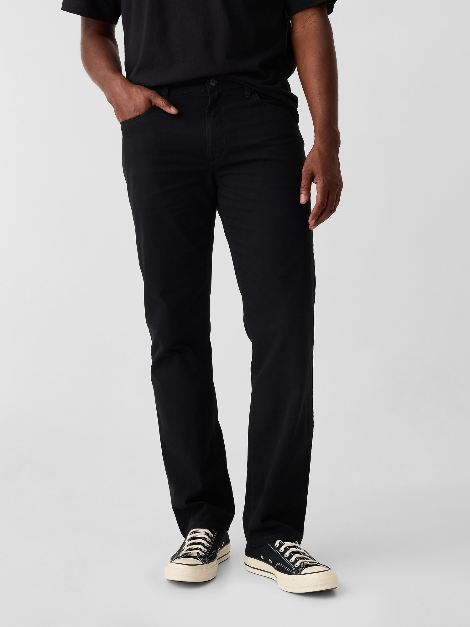 GAP Straight Twill Men's Jeans – Black - Image 2