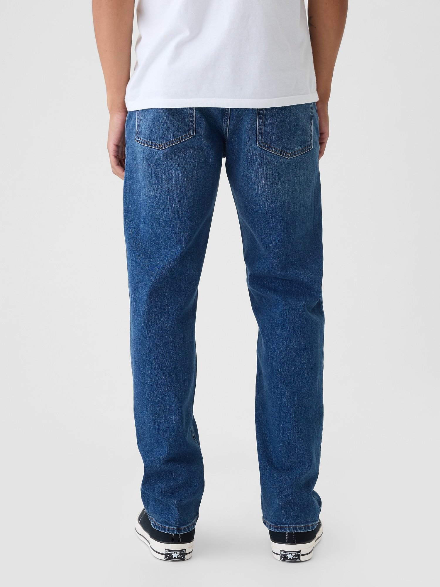 GAP Straight GapFlex Men's Jeans – Navy - Image 4